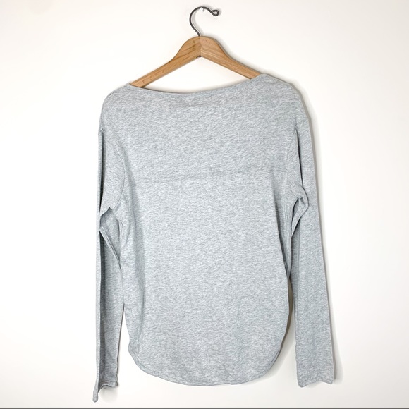 One Teaspoon Soft Haven Recycled Cotton Top Long Sleeves Grey Marl Size XXS - Picture 14 of 16